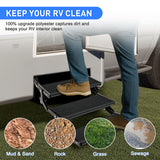 Nilight RV Step Covers 3 Pack 20 inch, Fits 8-10Inch Deep Camper Steps Adjustable Wrap Around RV Step Rug with Spring Works on Electrical & Manual RV Stairs Carpet for Camper Trailers Steps Outside,Black, view 6