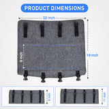 Nilight RV Step Covers 3 Pack 22 inch, Fit 8-11Inch Deep Camper Steps Adjustable Wrap Around RV Step Rug with Snap Fasteners on Electrical & Manual RV Stairs Carpet for Camper Trailers Steps Outside,Gray, view 2