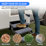 Nilight RV Step Covers 3 Pack 22 inch, Fits 9-11Inch Deep Camper Steps Adjustable Wrap Around RV Step Rug with Spring Works on Electrical & Manual RV Stairs Carpet for Camper Trailers Steps Outside, Gray, view 6