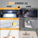Nilight RV Step Lights 3PCS Motion Sensor Activated LED Bar RV Exterior Lights Battery Operated Wireless Magnetic Stick Strip Lighting for Motorhome Travel Trailers Camper Under Cabinet Step Tent, view 5