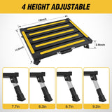 Nilight RV Step Stool Aluminum Folding Platform Steps 19x14.5 RV Steps 4 Levels Adjustable Heavy Duty Step Stool with Anti-Slip Surface Rubber Feet Portable Handle 500lbs for Camper Trailer, Black, view 2