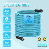Nilight RV Water Hose 100FT Garden Drinking Hoses with Storage Bag Leakproof Anti-Kink 5/8 Inch Inner Diameter Flexible Lightweight Freshwater Hose for RVs Campers Travel Trailer Boat Car Wash Accessories, view 6