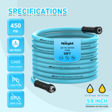 Nilight RV Water Hose 35FT Garden Drinking Hoses with Storage Bag Leakproof Anti-Kink 5/8 Inch Inner Diameter Flexible Lightweight Freshwater Hose for RVs Campers Travel Trailer Boat Car Wash Accessories, view 6
