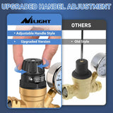 Nilight RV Water Pressure Regulator Handwheel Adjustment Oil Filled Gauge, view 2