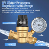 Nilight RV Water Pressure Regulator Handwheel Adjustment, view 4
