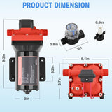 Nilight RV Water Pump 12v Camper Water Pump 5.5 GPM 70 PSI with Pressure Switch& Strainer Heavy Duty Diaphragm Pump 12 Volt DC Upgrade Self-Priming Low Noice for RV Camper Marine Yacht Caravan Trailer, view 3