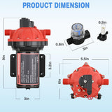 Nilight RV Water Pump 12v Camper Water Pump 7.0 GPM 70 PSI with Pressure Switch Strainer Heavy Duty Diaphragm Pump 12 Volt DC Upgrade Self-Priming Low Noice for RV Marine Yacht Caravan Camper Trailer, view 3