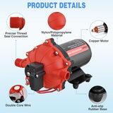 Nilight RV Water Pump 12v Camper Water Pump 7.0 GPM 70 PSI with Pressure Switch Strainer Heavy Duty Diaphragm Pump 12 Volt DC Upgrade Self-Priming Low Noice for RV Marine Yacht Caravan Camper Trailer, view 4