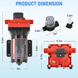 Nilight RV Water Pump 12v Diaphragm Pump 6.0 GPM 70 PSI with Pressure Switch & Strainer 12 Volt DC Heavy Duty Camper RV Pump Upgrade Self-Priming Low Noice for RV Marine Yacht Caravan Camper Trailer, view 3