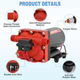 Nilight RV Water Pump 12v Diaphragm Pump 6.0 GPM 70 PSI with Pressure Switch & Strainer 12 Volt DC Heavy Duty Camper RV Pump Upgrade Self-Priming Low Noice for RV Marine Yacht Caravan Camper Trailer, view 4