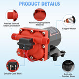 Nilight RV Water Pump, 12v Water Pump 3.0 GPM 55 PSI with Pressure Switch and Strainer Heavy Duty Diaphragm Pump 12 Volt DC Upgrade Self-Priming Low Noice for RV Camper Marine Yacht Caravan Trailer, view 4