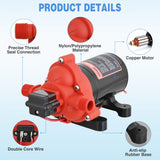 Nilight RV Water Pump, 12v Water Pump 3.5 GPM 45 PSI with Pressure Switch and Strainer Heavy Duty Diaphragm Pump 12 Volt DC Upgrade Self-Priming Low Noice for RV Marine Yacht Caravan Camper Trailer, view 4