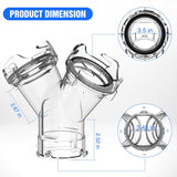 Nilight RV Wye Sewer Hose Fittings Y Connector Clear Leak-Proof Connection with Built in Gasket Odor-Tight Seal Twist Bayonet Design RV Y Sewer Hose Splitter 2 Way Adapter for Campers Travel Trailers, view 2