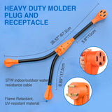 Nilight RV Y Splitter Adapter Cord 30 Amp to 50 Amp TT-30P Male Plug to 14-50R Female Receptacle Heavy Duty Electrical STW Wire Waterproof Cord for RV Camper Van Trailer, view 3