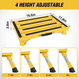 Nilight RV Yellow Folding Aluminum 4 Levels Adjustable Height Portable Platform Step, view 2