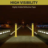 Nilight Safety Bollard, 36 inches Height Steel Bollard Post High High Visibility, 1 Pack, view 3