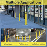 Nilight Safety Bollard, 48 inches Height Steel Bollard Post High High Visibility, 2 Pack, view 2