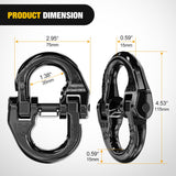 Nilight Safety Chain Connector Link, 1/2In Tow Hitch Hammerlock Coupling Link, 2 Pack Forged Steel Tow Chain Connector for Chain Link/Recovery Rope Link/Shackle, 12000 lbs Load Limit, Black, view 4