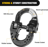 Nilight Safety Chain Connector Link, 1/2In Tow Hitch Hammerlock Coupling Link, 2 Pack Forged Steel Tow Chain Connector for Chain Link/Recovery Rope Link/Shackle, 12000 lbs Load Limit, Black, view 6