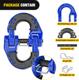 Nilight Safety Chain Connector Link, 1/2In Tow Hitch Hammerlock Coupling Link, 2 Pack Forged Steel Tow Chain Connector for Chain Link/Recovery Rope Link/Shackle, 12000 lbs Load Limit, Blue, view 3