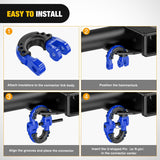 Nilight Safety Chain Connector Link, 1/2In Tow Hitch Hammerlock Coupling Link, 2 Pack Forged Steel Tow Chain Connector for Chain Link/Recovery Rope Link/Shackle, 12000 lbs Load Limit, Blue, view 5