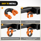 Nilight Safety Chain Connector Link, 1/2In Tow Hitch Hammerlock Coupling Link, 2 Pack Forged Steel Tow Chain Connector for Chain Link/Recovery Rope Link/Shackle, 12000 lbs Load Limit, Orange, view 5