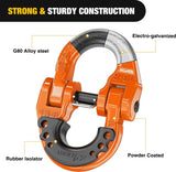 Nilight Safety Chain Connector Link, 1/2In Tow Hitch Hammerlock Coupling Link, 2 Pack Forged Steel Tow Chain Connector for Chain Link/Recovery Rope Link/Shackle, 12000 lbs Load Limit, Orange, view 6