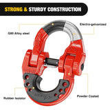 Nilight Safety Chain Connector Link, 1/2In Tow Hitch Hammerlock Coupling Link, 2 Pack Forged Steel Tow Chain Connector for Chain Link/Recovery Rope Link/Shackle, 12000 lbs Load Limit, Red, view 6