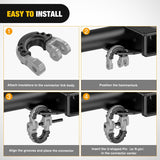 Nilight Safety Chain Connector Link, 1/2In Tow Hitch Hammerlock Coupling Link, 2 Pcs Forged Steel Tow Chain Connector for Chain Link/Recovery Rope Link/Shackle, 12000 lbs Load Limit, Grey, view 4