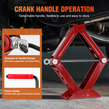 Nilight Scissor Jack for Car 1.5 Ton (3307 lbs), Heavy Duty Steel Scissor Lift Jack Car Kit with Crank Handle for Sedan SUV MPV Tire Changing, 3.18 Inch-13.6 Inch Lifting Range Portable Small Jack, Red, view 3