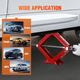 Nilight Scissor Jack for Car 1.5 Ton (3307 lbs), Heavy Duty Steel Scissor Lift Jack Car Kit with Crank Handle for Sedan SUV MPV Tire Changing, 3.18 Inch-13.6 Inch Lifting Range Portable Small Jack, Red, view 6