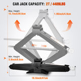 Nilight Scissor Jack for Car 2 Ton (4409 lbs), Heavy Duty Steel Scissor Lift Jack Car Kit with Crank Handle for Sedan SUV MPV Tire Changing, 3.9 Inch-15.7 Inch Lifting Range Portable Small Jack, Black, view 2