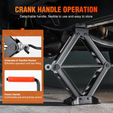 Nilight Scissor Jack for Car 2 Ton (4409 lbs), Heavy Duty Steel Scissor Lift Jack Car Kit with Crank Handle for Sedan SUV MPV Tire Changing, 3.9 Inch-15.7 Inch Lifting Range Portable Small Jack, Black, view 3