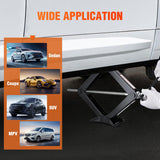 Nilight Scissor Jack for Car 2 Ton (4409 lbs), Heavy Duty Steel Scissor Lift Jack Car Kit with Crank Handle for Sedan SUV MPV Tire Changing, 3.9 Inch-15.7 Inch Lifting Range Portable Small Jack, Black, view 6