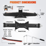 Nilight Scissor Jack Kit for Car 1.5 Ton(3307 lbs), Heavy Duty Portable Steel Scissor Lift Jack Car Tire Changing Kit with Ratchet & Lug Wrench for Sedan SUV MPV, 3.9 Inch-13.6 Inch Lifting Range, Black, view 6