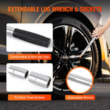 Nilight Scissor Jack Kit for Car 2 Ton(4409 lbs), Heavy Duty Portable Steel Scissor Lift Jack Car Tire Changing Kit with Ratchet & Lug Wrench for Sedan SUV MPV, 3.9 Inch-15.7 Inch Lifting Range, Black, view 4
