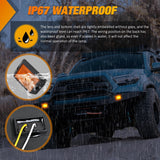Nilight Side Marker Light 2PCS Square 3LED Amber Front Rear Indicator Clearance Lights Reflective Lens Surface Mounted Waterproof for 12V Truck Trailer Boat RV, view 6