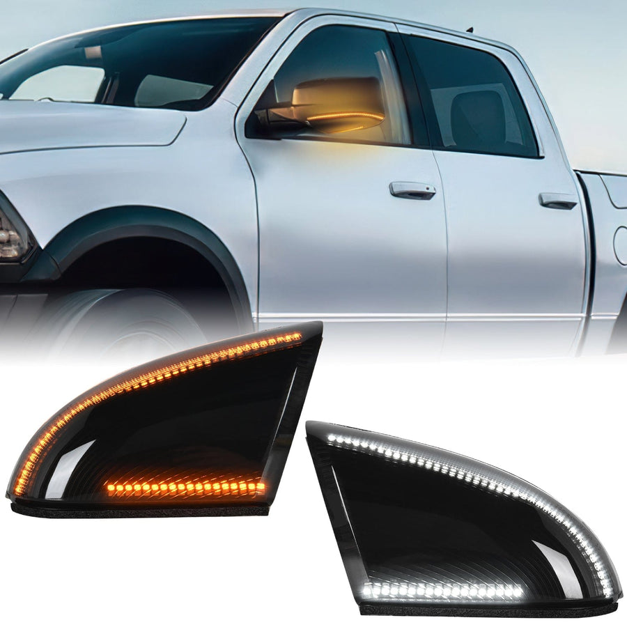 Nilight Side Mirror Marker Light for 2009 2010 2011 2012 2013 2014 2015 2016 2017 2018 2019 2020 2021 2022 Dodge Ram 1500 1500 Classic 2500 3500