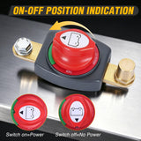 Nilight Side Post Battery Disconnect Switch with Adapter Negative | 12V-48V 275A Marine Battery Kill Switch ON OFF Negative Power Cut Shut Off for Boat Car RV, view 4