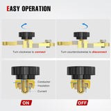 Nilight Side Post Battery Switch Heavy Duty 12DVC 125A Negative Kill Power Master Cut Off Isolator with Knob Quick Disconnect for Car Auto Truck Boat RV ATV, view 2