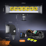 Nilight Side Shooter LED Light Pods with Amber DRL 6.5 Inch 2089LM Spot Flood Combo Offroad Driving Auxiliary Lights w/ 16AWG Wiring Kit for Truck ATV UTV Jeep, view 2