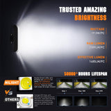 Nilight Side Shooter LED Light Pods with Amber DRL 6.5 Inch 2089LM Spot Flood Combo Offroad Driving Auxiliary Lights w/ 16AWG Wiring Kit for Truck ATV UTV Jeep, view 3