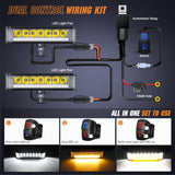 Nilight Side Shooter LED Light Pods with Amber DRL 6.5 Inch 2089LM Spot Flood Combo Offroad Driving Auxiliary Lights w/ 16AWG Wiring Kit for Truck ATV UTV Jeep, view 5