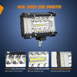 Nilight Side Shooter LED Lights 2PCS 4.3inch with Wiring Kit for Truck SUV | Triple Row Spot Flood Combo Bar, 16AWG Harness Switch, Fog Driving Work Lighting on Pick-up Boat Tractor ATV UTV, ZH610, view 3