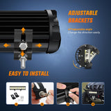 Nilight Side Shooter Light Bar 12Inch Triple Row Spot Flood Combo Work Off Road Lighting on Truck SUV ATV UTV, view 4