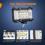 Nilight Side Shooter Light Bar 2 PCS 4.3 Inch Triple Row Spot Flood Combo for Off Road Fog Driving Work Lighting on Truck SUV ATV UTV, view 4