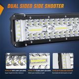 Nilight Side Shooter Light Bar 20 Inch Triple Row Spot Flood Combo Work Off-Road Lighting on Truck SUV ATV UTV, view 5