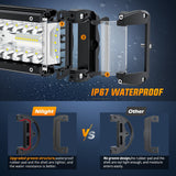 Nilight Side Shooter Light Bar 20 Inch Triple Row Spot Flood Combo Work Off-Road Lighting on Truck SUV ATV UTV, view 6