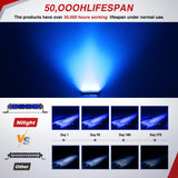 Nilight Slim LED Light Bar 2Pcs 7 Inch 16LED Single Row Spot Flood Combo Blue Off Road Driving Fog Fishing Hunting Emergency Safety Signal Lighting for 12V 24V ATV UTV Pickup Truck Tractor Boat, view 4