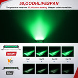 Nilight Slim LED Light Bar 2Pcs 7 Inch 16LED Single Row Spot Flood Combo Green Off Road Driving Fog Fishing Hunting Lighting for 12V 24V ATV UTV Pickup Truck Tractor Boat, view 4